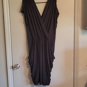 Black Grecian Draped Dress